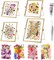 Flower Frame Pressed Kit, Include 4 Pcs Gold Metal Picture Frames and 140 Pcs Dried Pressed Flowers for Crafts DIY Floating Photo Frame for Tabletop Display, Home Decor, Gifts